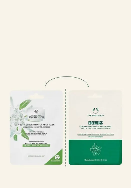 THE BODY SHOP Cura Della Pelle In Inverno | Maschere Viso-Maschera Tessuto Edelweiss